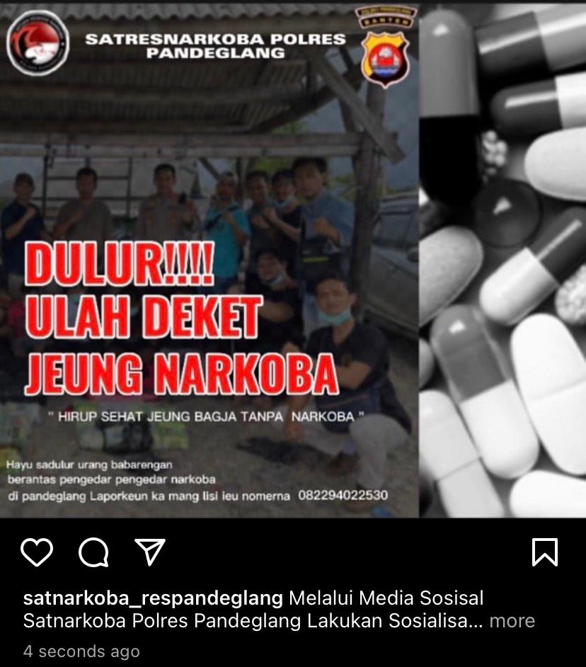 Satnarkoba Polres Pandeglang Sosialisasikan Bahaya Narkoba Melalui Media Sosial Instagram 9 WhatsApp Image 2024 05 21 at 12.52.14