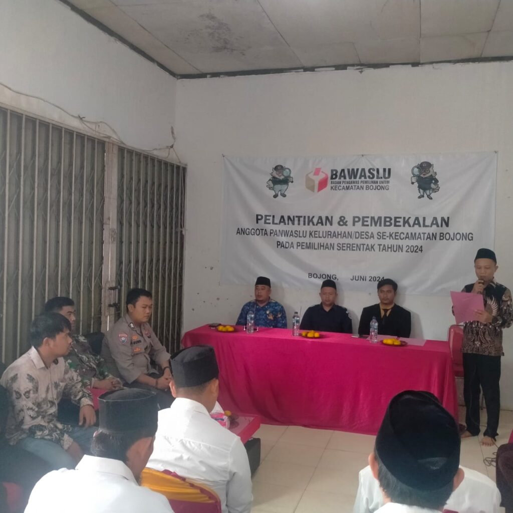Polsek Bojong Hadiri Pelantikan dan Pembekalan Anggota Panwaslu Kelurahan/Desa se-Kecamatan Bojong 9 IMG 20240601 WA0043
