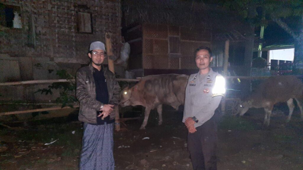 Bhabinkamtibmas Polsek Cadasari Menyerahkan Sapi Kurban kepada Abuya Muhtadi dari Kapolda Banten 10 WhatsApp Image 2024 06 16 at 09.04.28